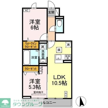 (仮称)D-ROOMすみよし台 Aの物件間取画像